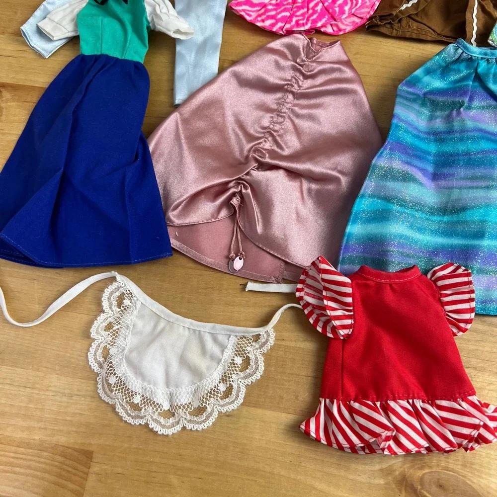 Barbie Doll Clothes Lot Vintage 80s 90s Bundle Outfits Skirts Dresses Apron FLAW